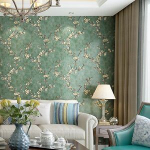 Wallpaper Wall Cover Sticker Film Peel and Stick Removable Self Adhesive Embossed Plum Blossom Non Woven Home Decoration 300_53cm 2024 - $24_99